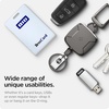 image:imageSpigen Life Retractable Metal Carabiner ID Badge Reel Clip  Heavy Duty for Card Holder  GunmetalReel Type
