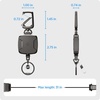 image:imageSpigen Life Retractable Metal Carabiner ID Badge Reel Clip  Heavy Duty for Card Holder  GunmetalReel Type