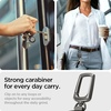 image:imageSpigen Life Retractable Metal Carabiner ID Badge Reel Clip  Heavy Duty for Card Holder  GunmetalReel Type