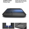 image:imageSpigen Modern Valet Tray PU Vegan Leather Storage Organizer Sectional  For Entryway Bedside Desk Nightstands Keys Wallet Watch Jewelry  BlackBlack