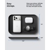 image:imageSpigen Modern Valet Tray PU Vegan Leather Storage Organizer Sectional  For Entryway Bedside Desk Nightstands Keys Wallet Watch Jewelry  BlackBlack