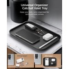 image:imageSpigen Modern Valet Tray PU Vegan Leather Storage Organizer Sectional  For Entryway Bedside Desk Nightstands Keys Wallet Watch Jewelry  BlackBlack