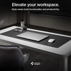 image:imageSpigen PU Leather Desk Pad 354x157  Waterproof Desk Blotter Protector Computer Desktop Rubberized Base Easy Gliding Surface  BlackBlack Standard