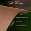 image:imageSpigen PU Leather Desk Pad 354x157  Waterproof Desk Blotter Protector Computer Desktop Rubberized Base Easy Gliding Surface  BlackBrown Standard