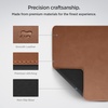 image:imageSpigen PU Leather Desk Pad 354x157  Waterproof Desk Blotter Protector Computer Desktop Rubberized Base Easy Gliding Surface  BlackBrown Standard