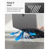 image:imageSpigen Slim Fold Portable Standing Desk Laptop Stand Foldable  Ergonomic Angle Lift AntiSlip for MacBook Neo MacBook Air MacBook Pro 1116 and iPadAirPro and More  BlackLD201S6