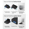 image:imageSpigen Slim Fold Portable Standing Desk Laptop Stand Foldable  Ergonomic Angle Lift AntiSlip for MacBook Neo MacBook Air MacBook Pro 1116 and iPadAirPro and More  BlackLD201S9