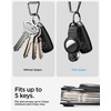 image:imageSpigen Valentinus Key Organizer Compact Holder  Keychain Keyring Holds Up to 6 Keys  BlackBlack With Airtag Slot