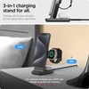 image:imageSpigen for 3 in 1 Charging Station Qi2 MagSafe Charger Stand 15W  For iPhone 171615141312 Apple Watch Ultra 321 Apple Watch 1110987654321SE AirPods Pro 321 AirPods 43Gunmetal