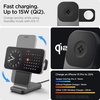 image:imageSpigen for 3 in 1 Charging Station Qi2 MagSafe Charger Stand 15W  For iPhone 171615141312 Apple Watch Ultra 321 Apple Watch 1110987654321SE AirPods Pro 321 AirPods 43Gunmetal