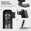 image:imageSpigen for 3 in 1 Charging Station Qi2 MagSafe Charger Stand 15W  For iPhone 171615141312 Apple Watch Ultra 321 Apple Watch 1110987654321SE AirPods Pro 321 AirPods 43Gunmetal