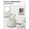 image:imageSpigen for MagSafe Charger 25W Stand Holder Case Nightstand MagFit  Premium Silicone Compatible with iPhone 171615141312 Charger Not Included  BlackDune Beige