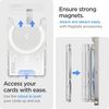image:imageSpigen for MagSafe Wallet Holds 3 Cards Ultra Hybrid Classic C1 MagFit  For iPhone 171615141312 Pixel 10 Series Magnetic Cases Pixelsnap Plaud Note amp More Transparent  TangerineCrystal Clear