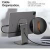 image:imageSpigen for Magnetic Wireless Charging Stand Compatible with iPad Pro 11 M5 2025 amp M4 2024 Foldable Adjustable Aluminum Pogo Pin Charger Tablet Holder Desk Mount  Space Gray LD207W2  Compatible with iPad Pro 11 M5 2025 amp M4 2024 Foldable Aluminum  Space GrayMultiAngle Tablet Stand