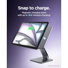 image:imageSpigen for Magnetic Wireless Charging Stand Compatible with iPad Pro 11 M5 2025 amp M4 2024 Foldable Adjustable Aluminum Pogo Pin Charger Tablet Holder Desk Mount  Space Gray LD207W2  Compatible with iPad Pro 11 M5 2025 amp M4 2024 Foldable Aluminum  Space GrayiPad Air 11  iPad Pro Gen 24