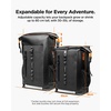 image:imageSpigen for Waterproof Backpack IPX6 35L Roll Top Travel Rucksack Fits up to 16 Inch Laptop MultiCompartment Bag Ventilated Back Chest Strap Hiking Camping Swimming Canoeing FishingBlack A650 35L