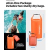 image:imageSpigen for Waterproof Backpack IPX6 35L Roll Top Travel Rucksack Fits up to 16 Inch Laptop MultiCompartment Bag Ventilated Back Chest Strap Hiking Camping Swimming Canoeing FishingSunset Orange  Clear