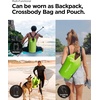 image:imageSpigen for Waterproof Backpack IPX6 35L Roll Top Travel Rucksack Fits up to 16 Inch Laptop MultiCompartment Bag Ventilated Back Chest Strap Hiking Camping Swimming Canoeing FishingCactus Green  Clear