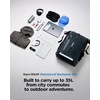 image:imageSpigen for Waterproof Backpack IPX6 35L Roll Top Travel Rucksack Fits up to 16 Inch Laptop MultiCompartment Bag Ventilated Back Chest Strap Hiking Camping Swimming Canoeing FishingBlack A650 35L