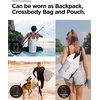 image:imageSpigen for Waterproof Backpack IPX6 35L Roll Top Travel Rucksack Fits up to 16 Inch Laptop MultiCompartment Bag Ventilated Back Chest Strap Hiking Camping Swimming Canoeing FishingSnow White  Clear