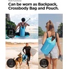 image:imageSpigen for Waterproof Backpack IPX6 35L Roll Top Travel Rucksack Fits up to 16 Inch Laptop MultiCompartment Bag Ventilated Back Chest Strap Hiking Camping Swimming Canoeing FishingSea Blue  Clear