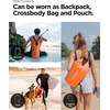 image:imageSpigen for Waterproof Backpack IPX6 35L Roll Top Travel Rucksack Fits up to 16 Inch Laptop MultiCompartment Bag Ventilated Back Chest Strap Hiking Camping Swimming Canoeing FishingSunset Orange  Clear