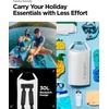image:imageSpigen for Waterproof Backpack IPX6 35L Roll Top Travel Rucksack Fits up to 16 Inch Laptop MultiCompartment Bag Ventilated Back Chest Strap Hiking Camping Swimming Canoeing FishingSnow White A631 30L