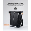 image:imageSpigen for Waterproof Backpack IPX6 35L Roll Top Travel Rucksack Fits up to 16 Inch Laptop MultiCompartment Bag Ventilated Back Chest Strap Hiking Camping Swimming Canoeing FishingBlack A650 35L