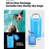 image:imageSpigen for Waterproof Backpack IPX6 35L Roll Top Travel Rucksack Fits up to 16 Inch Laptop MultiCompartment Bag Ventilated Back Chest Strap Hiking Camping Swimming Canoeing FishingSea Blue  Clear