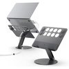 image:imageSpigen ArcDock Laptop Stand with 6 in 1 Hub USBA 30 USBC 30 PD 100W 4K 60Hz HDMI Universal Adjustable Folding Laptop Dock with 360 Rotating Base  Space Grey  for USBA 30 USBC 30 PD 100W 4K 60Hz HDMI Universal Adjustable Folding Dock Aluminum 360 Rotating Base  Space GreyCable Organizer Stand