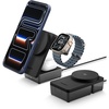 image:imageSpigen for MagSafe Charger Fast Wireless Charging Qi22 25W Portable  3 in 1 Charging Station For iPhone 171615141312 AirPods 43 amp Pro 321 Apple Watch 1110987654321 and MoreBlack