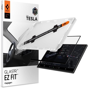 image:imageSpigen GlasTR EZ FIT Screen Protector Clear for Model Y 2026  Aluminum Enhanced 10H Tempered Glass Auto Align tray Cystal Clear Designed for Model Y PremiumPerformanceL 2026 1616inch 2026 Model Y StandardPremiumPerformance