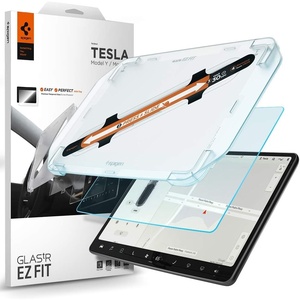 image:imageSpigen GlasTR EZ FIT Screen Protector Clear for Model Y 2026  Aluminum Enhanced 10H Tempered Glass Auto Align tray Cystal Clear Designed for Model Y PremiumPerformanceL 2026 1615inch Model 3  Model Y
