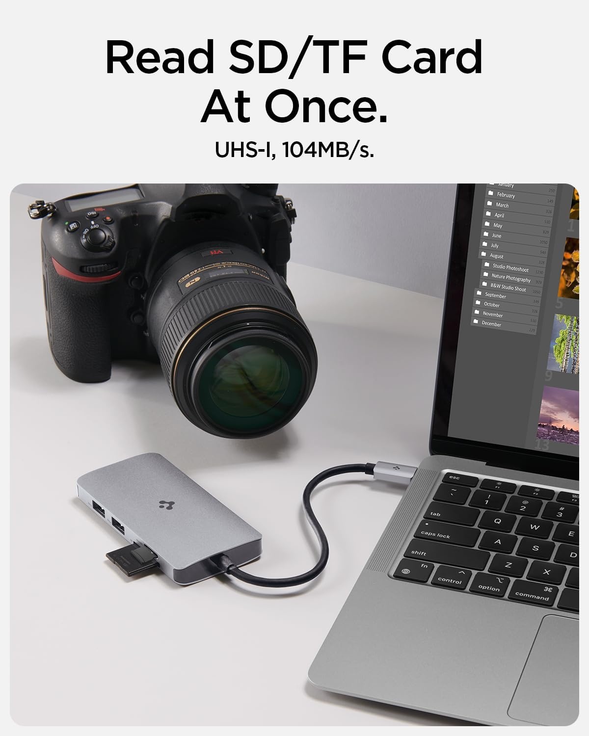 image:imageSpigen 8in1 USB C Hub Multiport Adapter 100W PD 30 microSDSD Card Reader 5Gbps Data Port for MacBook Pro Air M1 M2 Steam Deck Dell XPS 4K 60Hz HDMI Ethernet USB C and 3 USB A Port
