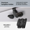 image:imageSpigen 2 Pack Silicone Clip One Touch Sunglass Holder  Eyeglasses Sunglasses Ticket Card Clip for Cars and Tesla Model Y Juniper amp YL amp Model 3SXCybertruck  GrayBlack