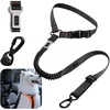 image:imageSpigen 2 in 1 Car Seat Belt Tether for Dogs Headrest amp Seatbelt Buckle  HighStrength Heavyduty Strap  Adjustable Antishock Bungee Leash