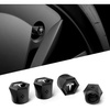 image:imageSpigen Magnetic Car Tire Valve Caps in Carbon Black  4 Pack  Never Lose Fade Resistant for Schrader Valve Stem CapsSilver