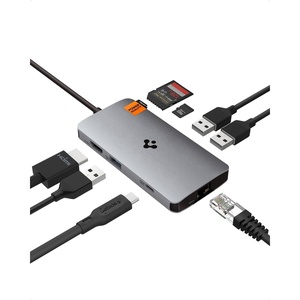 image:imageSpigen 8in1 USB C Hub Multiport Adapter 100W PD 30 microSDSD Card Reader 5Gbps Data Port for MacBook Pro Air M1 M2 Steam Deck Dell XPS 4K 60Hz HDMI Ethernet USB C and 3 USB A Port