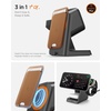 image:imageSpigen for MagSafe Charger Stand Certified 3 in 1 Wireless Charging Station 15W Fast Charging Compatible with iPhone 17 16 15 14 13 AirPods Apple Watch 10 Ultra 2 Wallet Accessories and More