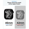 image:imageSpigen Thin Fit for Apple Watch Series 1110 46mm Case  Slim Lightweight Protective Scratch Resistant PC Cover  Crystal ClearBlack with Waterproof Screen