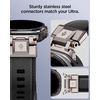 image:imageSpigen for Samsung Galaxy Watch Ultra 21 Band 202620252024  Durable Metal Connector Premium Rugged Adjustable Replacement TPU Nylon Strap  Black