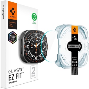 image:imageSpigen GlasTR EZ FIT Screen Protector for Galaxy Watch 9 Watch 8 44mm  9H tempered glass Scratch resistance autoalign tray Labtested 100 clarity Original touch 2 PackGalaxy Watch Ultra 2